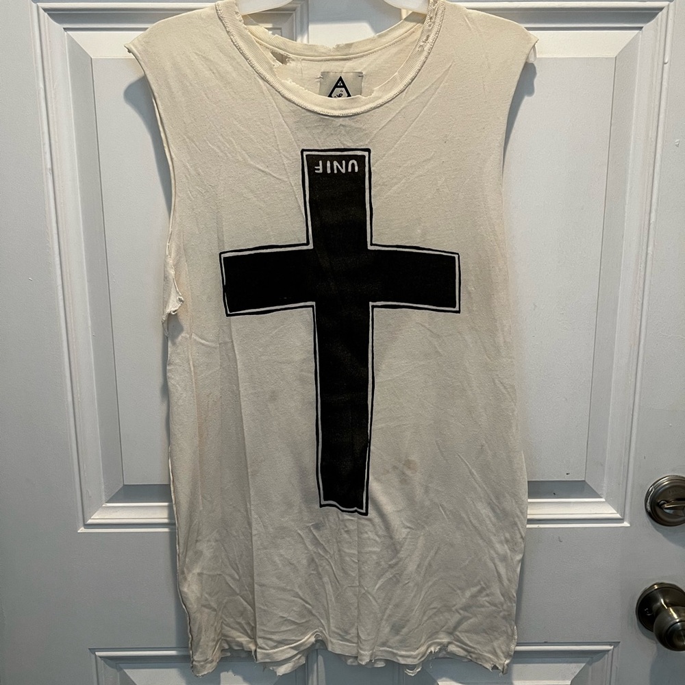 UNIF “Worship” White Cutoff Size M